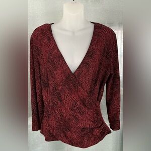 Dressbarn Collection faux wrap blouse